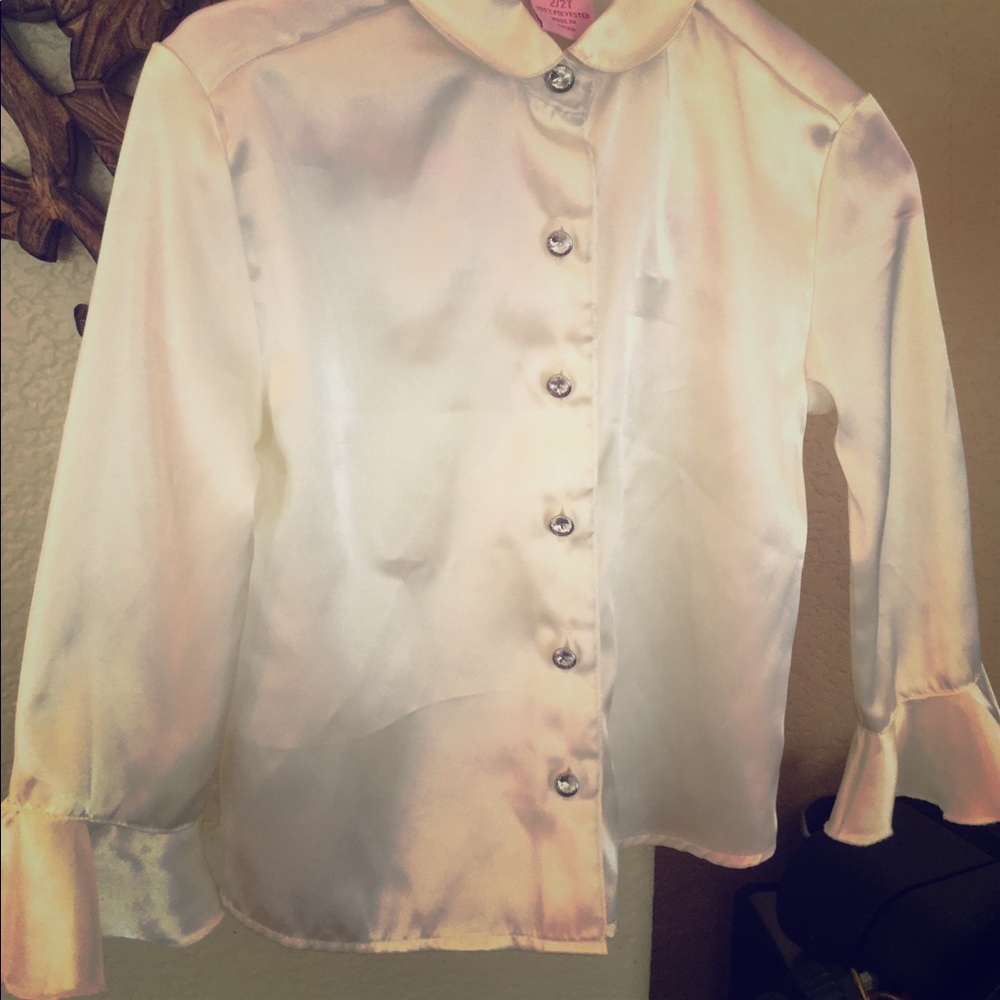 Satin like blouse for Little ladies